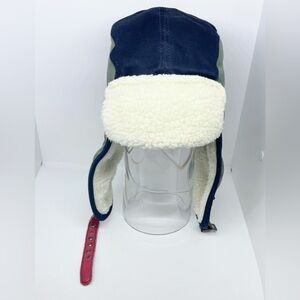 Original Penguin Navy and Cream Trapper Hat